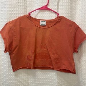 Gymshark KK Fit Raw crop top in Earth Orange size small